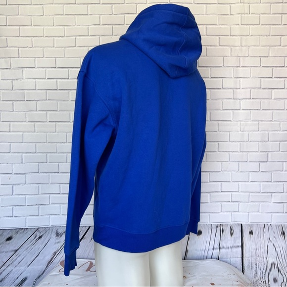 Unstuck Men's Long Sleeve Pullover Drawstring Hoodie Blue Sweatshirt Size Medium - Picture 3 of 11
